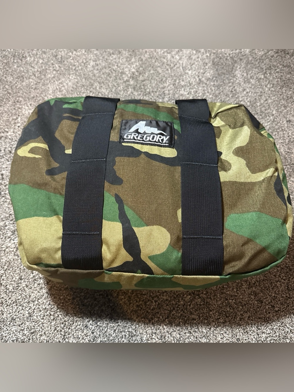 Vintage Gregory Old Logo Woodland Camo Small Tote Bag